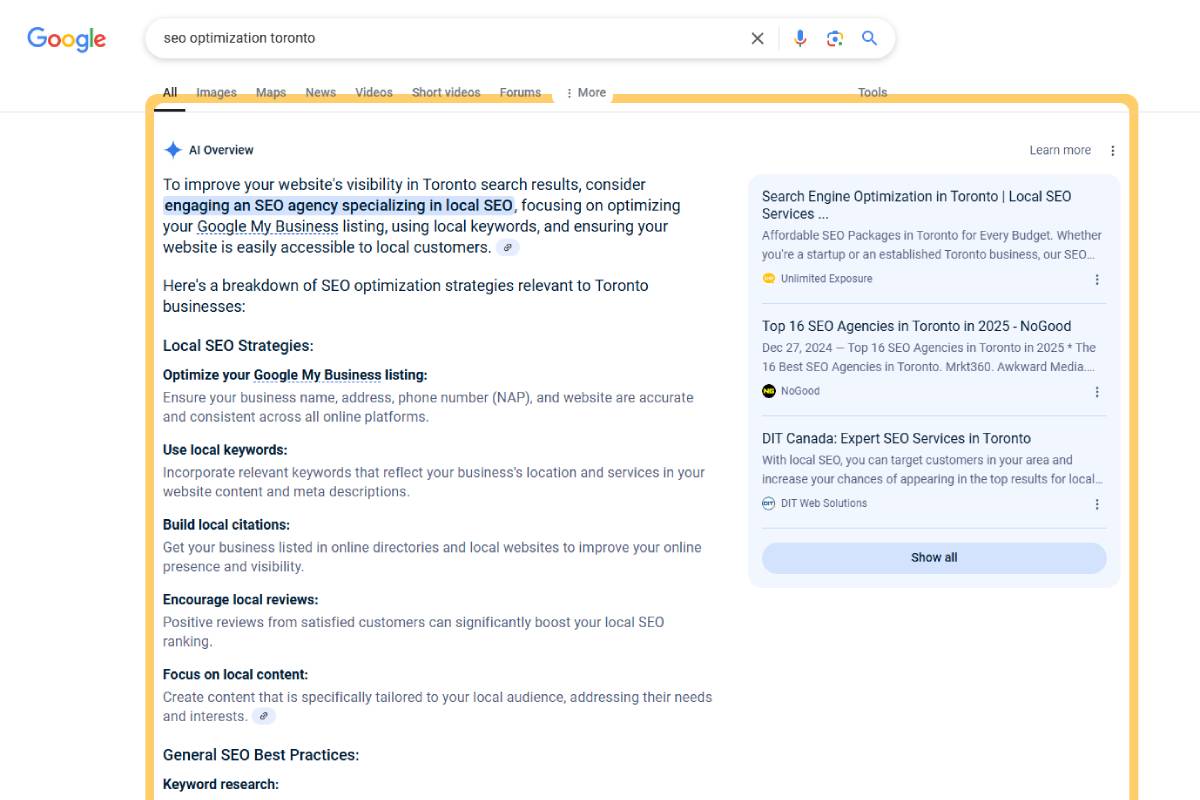 Seo optimization Toronto